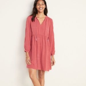 Old Navy Boho Tassel-Tie Swing Dress
